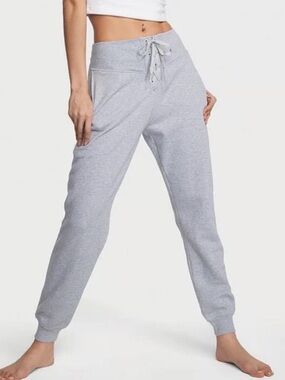 Victoria’s Secret Lace Up Jogger Sweatpants Feminine Elevated Loungewear